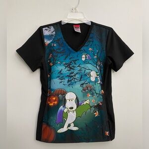 Snoopy Halloween Scrub‎ Top